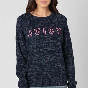 Juicy Couture Navy and Pink Sweater
